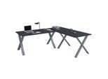 VCM VCM Holz Schreibtisch Eckschreibtisch schlicht 190x160 L Form links oder rechts Arbeitstisch Platte 50 cm tief Computertisch Büromöbel - Lona X