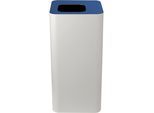 Wertstoffsammler Pure, Volumen 100 l, weiß / blau kaiserkraft