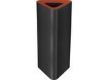 Wertstoffsammler Pure, dreieckig, Volumen 60 l, schwarz / rot kaiserkraft