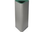 Wertstoffsammler Pure, dreieckig, Volumen 60 l, grau / blau kaiserkraft