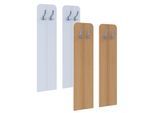 VCM Holz Garderoben-Set Dielenmöbel Maße pro Paneel: H. 110 x B. 27 x T. 2 cm je Paneel 2 Haken - Balia