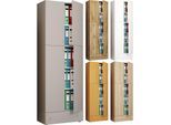 VCM XXL Büroschrank mit 5 Fächern und einer Schublade moderner Aktenschrank mit Drehtüren Maße ca. H. 200 x B. 70 x T. 39 cm – Lona 5-Fach