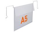 Drahtbügeltasche Durable, DIN A5 quer, mit Schutzklappe, B 450 x H 205 mm, PP, transparent, 50 Stück