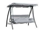 Outsunny Hollywoodschaukel Metall, 180g/m² Polyester