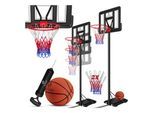KESSER® Basketballkorb Premium mit Ständer Rollen Inkl. Basketball + Pumpe verstellbare Korbhöhe 230 bis 305 cm höhenverstellbar Korbanlage Outdoor komplett Basketballanlage für Erwachsene Kinder