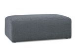 Polsterhocker INOSIGN "Koa", dunkelgrau, B:114cm H:44cm T:61cm, 100% Polyester, Hocker, Polsterhocker, Wellenunterfederung, weicher Lounge-Sitzkomfort