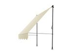 Juskys Klemmmarkise Kapstadt 150x120 cm - Höhenverstellbar, ohne Bohren, wasserabweisend - Beige