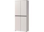 Aktenschrank STUTTGART, 197 cm hoch, 5 Ordnerhöhen, Soft-Close Greige