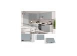 Vicco Hängeschrank Fame-Line Weiß Hellblau-Grau gerahmt 60 cm flach