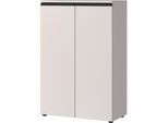 Aktenschrank 2-türig Soft-Close 3 Ordnerhöhen Büroschrank Greige matt Mehrzweckschrank Made in Germany Büromöbel "Stuttgart" Kadima Design