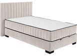 Boxbett ED EXCITING DESIGN "Nagol", beige, B:145cm L:214cm, 100% Polyester, Komplettbetten, mit Bettkasten, mit Wendematratze, erhältlich in verschiedenen Breiten