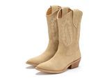 Chelseaboots LASCANA "Stiefel", Damen, Gr. 40, beige, Obermaterial: 100% Rindsleder. Decksohle: 100% Lederimitat. Futter: 100% Lederimitat. Laufsohle: 100% Synthetik, unifarben, Schuhe Chelseaboots, Cowboy Stiefelette, Western Stiefel, Ankleboots aus hochwertigem Leder