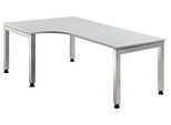 HAMMERBACHER VJS82/5/S höhenverstellbarer Schreibtisch 68 - 76 cm lichtgrau / silber