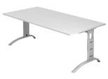 HAMMERBACHER höhenverstellbarer Schreibtisch VFS2E/W/S weiß