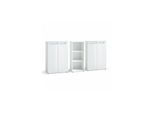 Aktenschrank Set Sideboard 3-teilig 3 Ordnerhöhen Glasfront Abschließbar Soft-Close Büromöbel weiß Made in Germany Serie MUENCHEN Kadima Design