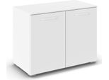 Sideboard RAUCH "Türkommode Kommode Lowboard OTELI mit Dekor- und Hochglanzfront", alpinweiß, B:80cm H:61cm T:42cm, Holzwerkstoff, Sideboards, Sideboard, mit 2 Türen, Einlegeboden variabel einsetzbar MADE IN GERMANY