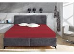 Spannbettlaken PRIMERA "Cozy Cotton Spannbetttuch", rot, B:100cm L:200cm, Biber, Obermaterial: 100% Baumwolle, Bettlaken, Spannbettlaken, in hochwertiger Qualität