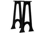 vidaXL Sitzbank-Beine 2 Stk. mit Gewölbtem Fuß A-Gestell Gusseisen