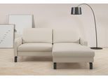 Ecksofa HOME AFFAIRE "Lecce, L-Form, Federkernpolsterung, Breite 194 cm", beige, B:194cm H:86cm T:164cm, 100% Leder, Sofas, Ecksofa, inkl. saugroboterfreundliche Höhe & schmale Armlehnen