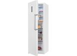 EXQUISIT Gefrierschrank "GS295-NF-H-040D", Energieeffizienz: D (A-G), silber (weiß), B:60cm H:185cm T:66cm, Gefrierschränke, 4*-Gefrierschrank NoFrost mit LED-Anzeige&Ice-Maker für schnelles Eis