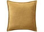 Kissenbezüge ESTELLA "Boston", altgold, B:50cm L:50cm, Polyester, Obermaterial: 99% Polyester, 1% Elasthan, Kissenbezüge
