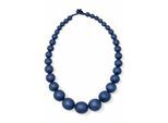 Kette mit Anhänger "Aleika", Damen, Gr. onesize, Holz, blau, COLLEZIONE ALESSANDRO, Basic, Halsketten, aus Holzperlen in verschiedenen Größen