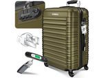 KESSER® Reisekoffer Hartschalen-Koffer Inkl. Kofferwaage + Gepäckanhänger Trolley Gepäck Rollkoffer Zahlenschloss 4 Rollen ABS-Hartschale Teleskopgriff
