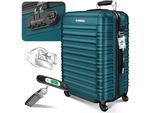 KESSER® Reisekoffer Hartschalen-Koffer Inkl. Kofferwaage + Gepäckanhänger Trolley Gepäck Rollkoffer Zahlenschloss 4 Rollen ABS-Hartschale Teleskopgriff