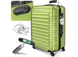 KESSER® Reisekoffer Hartschalen-Koffer Inkl. Kofferwaage + Gepäckanhänger Trolley Gepäck Rollkoffer Zahlenschloss 4 Rollen ABS-Hartschale Teleskopgriff