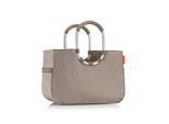 Reisenthel Einkaufstasche Loopshopper L herringbone mokka, Mokka, Textil, 46x34.5x25 cm, großes Hauptfach, Freizeit, Koffer & Taschen, Einkaufstaschen