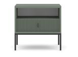 Boxxx Nachtschrank Maggiore, Grün, Metall, 1 Schublade(n) Schubladen, 53.9x52.4x39 cm, Typenauswahl, Schlafzimmer, Nachttische
