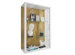 VCM Glasvitrine hängend Vitrine Glas mit ESG-Sicherheitsglas Maße: H. 80 x B. 60 x T. 25 cm Hängevitrine Glas Modern und platzsparend Glas Vitrinenschrank - Udina M