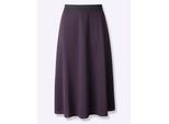 Jerseyrock CLASSIC BASICS, Damen, Gr. 24, bordeaux, aubergine, 97% Polyester, 3% Elasthan, unifarben, wadenlang, Röcke