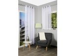 Gardine HOME WOHNIDEEN "DOLLY", weiß, B:140cm H:175cm, Voile, Polyester, Gardinen, Gardine, transparent
