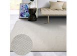 Wollteppich ELLE DECORATION "Pradesh", weiß (naturweiß), B:120cm H:10mm L:170cm, Wolle, Teppiche, Handgewebt, Wolle, Natur, Läufer, Wohnzimmer, Schlafzimmer, Skandi