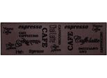 Küchenläufer ANDIAMO "Espresso" Gr. 12, braun, B:67cm H:5mm L:250cm, Kunstfaser, Teppiche, mit Schriftzug, rutschhemmend, Küche, Kundenliebling