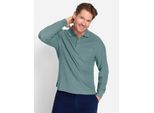 Poloshirt CATAMARAN "Langarm-Poloshirt", Herren, Gr. 48/50, grün (jade), 60% Baumwolle, 40% Polyester, unifarben, Shirts