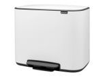 Brabantia Abfalleimer BO Treteimer , Weiß , Kunststoff , 11 + 23 L , 44x36.5x54 cm , Küchen, Küchenausstattung, Mülleimer