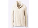 Fleecejacke CASUAL LOOKS, Damen, Gr. 42, beige (champagner), 100% Polyester, unifarben, Jacken Fleecejacke