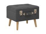 vidaXL Hocker mit Stauraum 40 cm Dunkelgrau Stoff