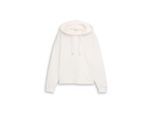TOM TAILOR Damen Hoodie Sweatshirt mit Herz-Detail, weiß, Uni, Gr. M