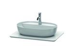 Duravit Luv Waschtisch-Konsole LU946501717 68,8x47,5cm, Weiß Struktur, aus Quarzstein, mit 1 Ausschnitt