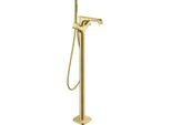 Hansgrohe Axor Citterio E Wannenarmatur 36416950 Wannen-Thermostat, bodenstehend, Ausladung 190mm, brushed brass