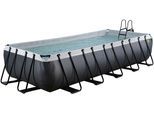 Framepool EXIT, schwarz, B:250cm H:100cm L:540cm, Schwimmbecken, BxLxH: 250x540x100 cm, inkl. Sicherheitsleiter, Sandfilteranlage