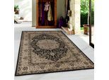 Teppich AYYILDIZ TEPPICHE "KASHMIR 2608", schwarz, B:120cm H:10mm L:170cm, Polypropylen (PP), Teppiche, Teppich, Orient Optik, pflegeleicht, robuster Kurzflor, Wohnzimmer