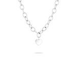 Kette mit Anhänger LIEBESKIND BERLIN "Schmuck Edelstahl My Heart Herz", silber (edelstahlfarben), Halsketten, Damen, Edelstahl, L: 45 B: 10mm, B:10mm