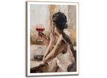 Poster REINDERS "Evening Wine", beige (farbe bild(er): beige), B:50cm H:70cm T:2,2cm, MDF, Bilder, Poster