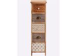 Kommode HEINE HOME, beige (natur), B:30cm H:98cm T:30cm, Massivholz, Sideboards, Kommode