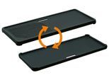 Grillplatte ENDERS, schwarz, B:21cm H:5cm L:43cm, Gusseisen, Grillroste, Guss-Wendeplatte 1/3 für Gasgrill BOSTON, Monroe Pro 3