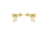 Paar Ohrstecker AMOR "Schmuck Geschenk, Schleife", gelbgoldfarben, Ohrringe, Damen, Silber 925 (Sterlingsilber)